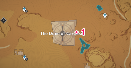 Genshin - Sumeru Cave Entrance - The Dune of Carouses Map