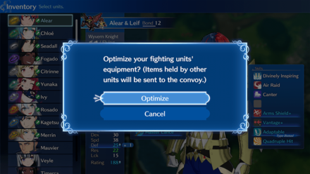 Fire Emblem Engage - Optimize All Inventory