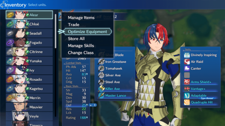 Fire Emblem Engage - Optimize Equipment