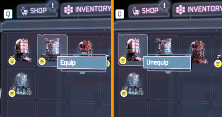 Dead Space Remake - Equip and Unequp