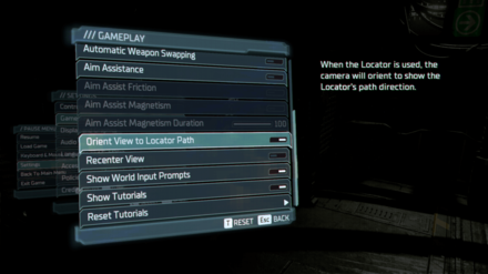 Dead Space Remake - Enable Orient View to Locator Path