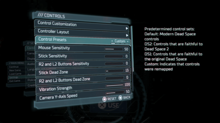 Dead Space Remake - Pick a Preset Control Schem