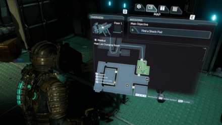 Dead Space Remake - Stasis Pack Map Image