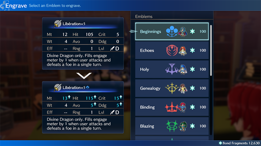 Fire Emblem Engage - Engraving Weapons