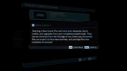 New Game Plus Carry Over