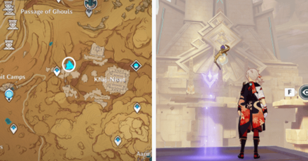 Genshin - Viewpoint in Khaj-Nisut or Eye of the Sands