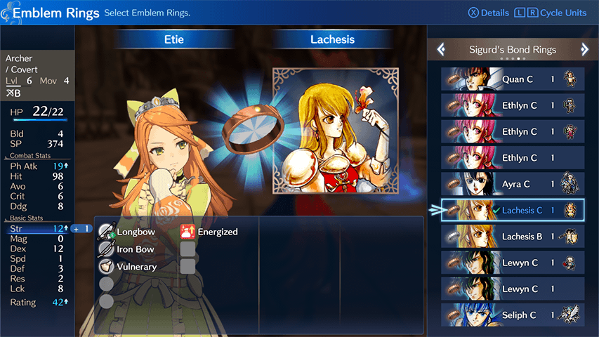 Fire Emblem Engage - Bond Rings Equip