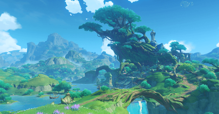 Genshin - Sumeru Rainforest Viewpoint - The City Where All Wisdom Resides