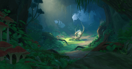 Genshin - Sumeru Rainforest Viewpoint - The Rain