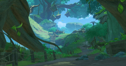 Genshin - Sumeru Rainforest Viewpoint - The City Above the Forest