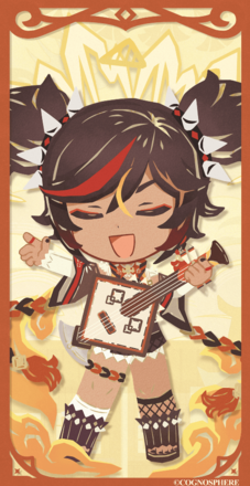 Genshin - Iridescence in Papers Xinyan Character Card