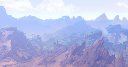 Genshin - Sumeru Desert Viewpoint - Verdant Fields