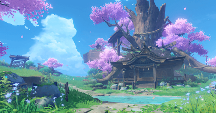 Genshin - Inazuma Viewpoint - Where the Provisional Head Priestess Lives