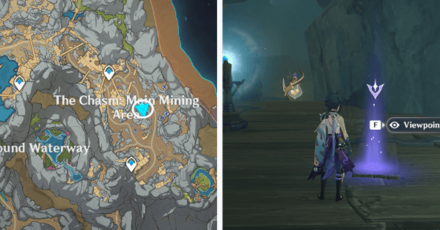 Genshin - Viewpoint in The Chasm Main Mining Area