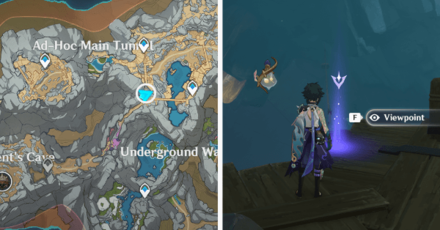 Genshin - Viewpoint in The Chasm Main Mining Area