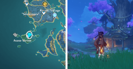 Genshin - Viewpoint in Asase Shrine in Seirai Island