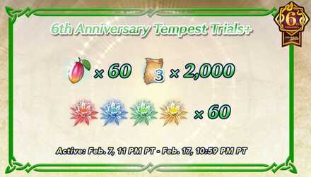 6th Anniversary Tempest Trials Rewards