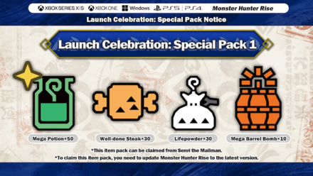 MH Rise - Launch Celebration Special Pack 1