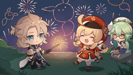 Genshin - Starlit Sky - Albedo Klee Sucrose