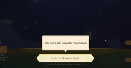 Genshin - Starlit Sky Search for Firework Cards