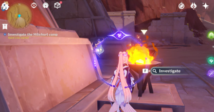 Genshin - Investigate the Hilichurl Camp - Investigate the Pyro Torch