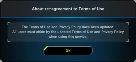 Master Duel - Re-Agreement to Terms of Service