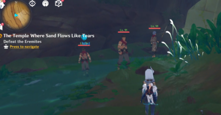 Genshin - The Temple Where Sand Flows Like Tears - Defeat Eremites