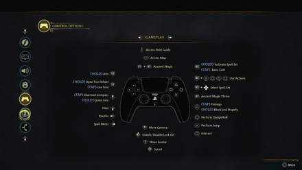 Hogwarts Legacy - PlayStation controls