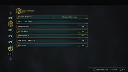 Hogwarts Legacy Display Options