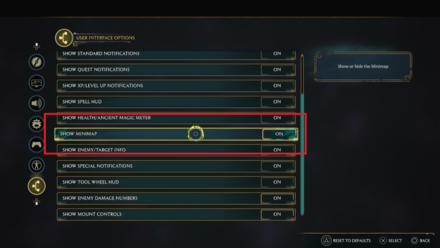 Hogwarts Legacy - Minimap On and Off