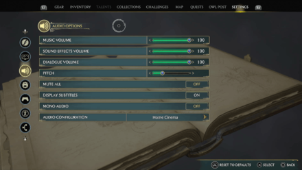 Hogwarts Legacy - Separate Volume Controls