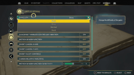 Hogwarts Legacy - Difficulty Options