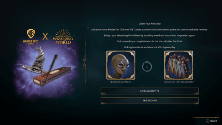 Hogwarts Legacy - Link Account