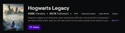 Hogwarts Legacy - Watch a Hogwarts Legacy Stream on Twitch