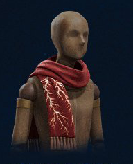 Hogwarts Legacy - Carmine Lightning Bolt Scarf