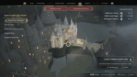 Clock Tower courtyard map