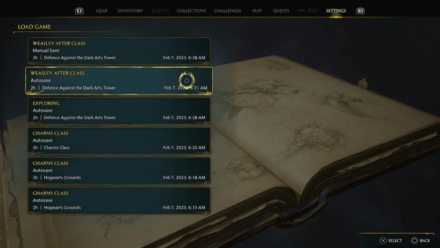 Hogwarts Legacy - Choose A File