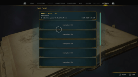 Hogwarts Legacy - Select Save Slot