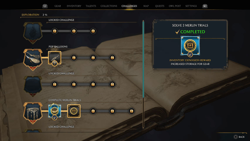 Hogwarts Legacy - Rewards from Exploration Challenges