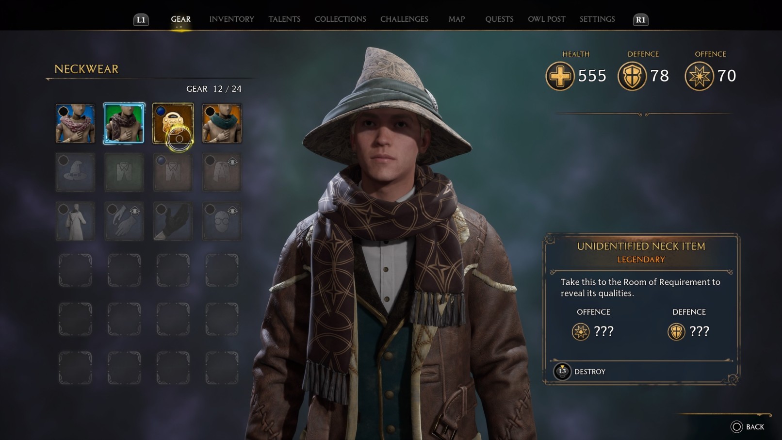 Hogwarts Legacy Unidentified Gear