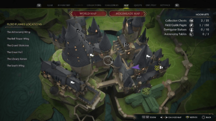 Hogwarts Legacy - Central Hall (21 - 17) Map Location