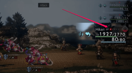 Octopath Traveler 2 - Boost Meter