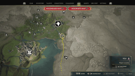 Hogwarts Legacy - Hogsmeade Station Ticket Office map