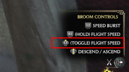 Hogwarts Legacy - Toggle Flight Speed to Focus on Maneuvering the Broom