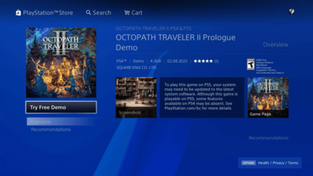 Octopath Traveler 2 - Playstation Demo Page
