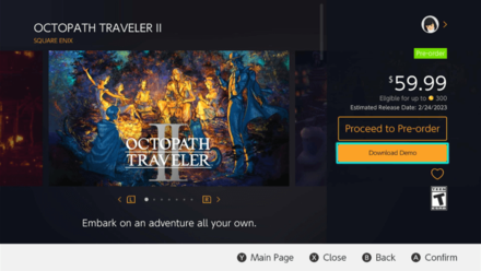 Octopath Traveler 2 - Switch Demo Page