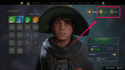 Hogwart Legacy - Check Gear Stats