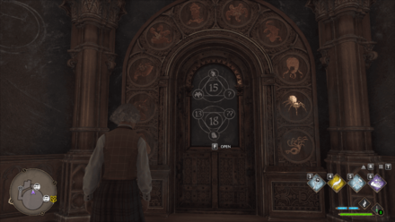 Hogwarts Legacy Library Annex Door 1 (15 - 18) Door Puzzle World Location