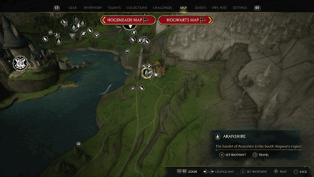South Hogwarts Aranshire map