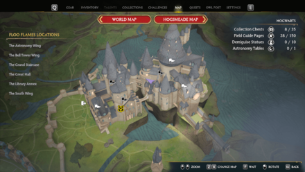 Ravenclaw Tower (13 - 21) Door Puzzle Map Location